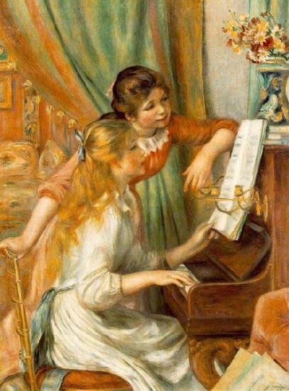 Pierre-Auguste Renoir Girls at the Piano, Spain oil painting art